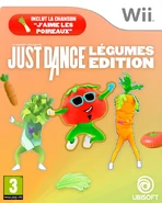 P1, Swaggy Carrot, and Tomato on the cover of Just Dance Légumes Edition, an April Fool’s meme