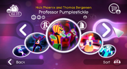 Professor Pumplestickle on the Just Dance 2 menu