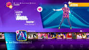 Teacher on the Just Dance 2018 menu