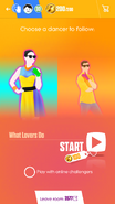 Just Dance Now coach selection screen (2017 update, phone)