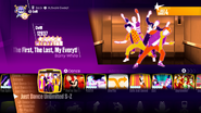 You’re the First, the Last, My Everything on the Just Dance 2018 menu