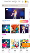 Voulez-Vous on the Just Dance Now menu (2020 update, phone)