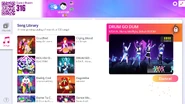 Drum Go Dum on the Just Dance Now menu (computer)