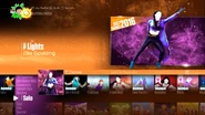 Lights on the Just Dance 2017 menu