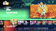 Carnaval Boom on the Just Dance 2017 menu (8th-gen)