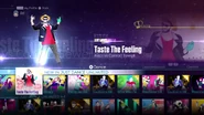 Taste The Feeling on the Just Dance 2016 menu