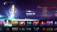 Cosmic Girl on the Just Dance 2016 menu