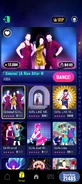 Gimme! Gimme! Gimme! (A Man After Midnight) (On-Stage Mode) on the Just Dance Now menu (2024 update, phone)