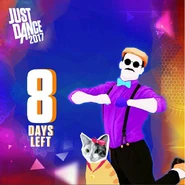 P1 aparecendo no teaser de 8 dias do Just Dance 2017, postado no instagram do Just Dance Denmark