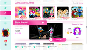 Kissing Strangers (Charleston Version) on the Just Dance 2020 menu