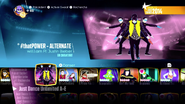 The routine on the Just Dance 2018 menu