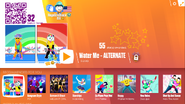 Water Me (Tennis Version) on the Just Dance Now menu (2017 update, computer)