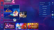 A Whole New World on the Just Dance 2024 Edition menu