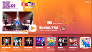 I Love Rock ‘N’ Roll on the Just Dance Now menu (2017 update, computer)