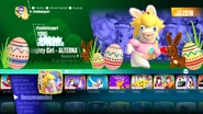 Naughtygirlalt jd2018 menu.png (1.29 MB) Rabbid Peach Version on the Just Dance 2018 menu (Easter skin)