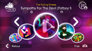 Sympathy For The Devil on the Just Dance 2 menu