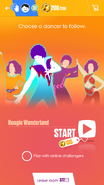 Just Dance Now coach selection screen (2017 update, phone)