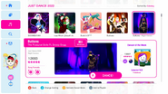 Buttons (Versão Noturna) no menu do Just Dance 2022 (Desbloqueada)