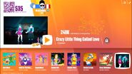 Crazy Little Thing Called Love on the Just Dance Now menu (2017 update, computer)