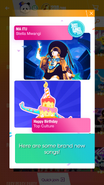 Just Dance Now notification (along with Happy Birthday)