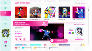 Rain Over Me in the Just Dance 2020 menu (Extreme)