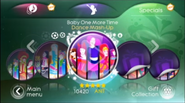 Baby One More Time on the Just Dance 3 menu (Mashup, Wii/PS3)