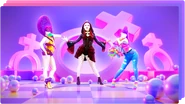 Arona on the cover for the Just Dance Now playlist "Dancepower" (along with Spoon and Boss Witch)