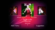 Jin Go Lo Ba no menu do Just Dance