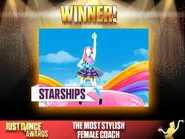 Award for "Most Stylish Female Coach"