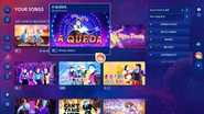 A QUEDA on the Just Dance 2024 Edition menu
