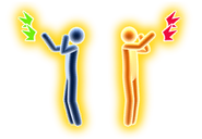 Multiplayer pictogram where the props match the glove color rather than the body color (Da Funk, Just Dance 3, Xbox 360)