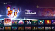 Katti Kalandal on the Just Dance 2016 menu