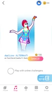 Just Dance Now coach selection screen (phone)