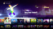 Sexy And I Know It on the Just Dance 2016 menu