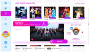 Hey Mama on the Just Dance 2019 menu