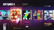 Dagomba on the Just Dance 4 menu (Xbox 360)