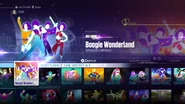 Boogie Wonderland on the Just Dance 2016 menu