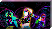 The coach on the icon for the Just Dance Now playlist "Dance-tronic Party!" (along with Dharma and Rhythm of the Night)