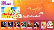 Aserejé (The Ketchup Song) on the Just Dance Now menu (2017 update, computer)