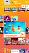 Itsy Bitsy Teenie Weenie on the Just Dance Now menu (2017 update, phone)