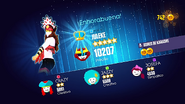 Just Dance 2014 scoring screen (Classic, P3)