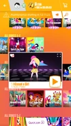 I Kissed a Girl on the Just Dance Now menu (2017 update, phone)