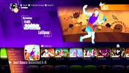 Lollipop on the Just Dance 2018 menu