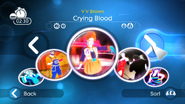 Crying Blood on the Just Dance: Summer Party menu