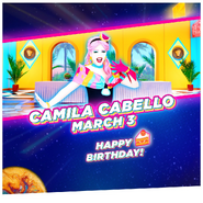 Image posted by the official international Twitter account to celebrate Camila Cabello’s birthday, with the right date