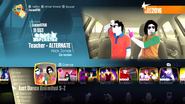 Teacher (Car Version) on the Just Dance 2018 menu