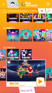 XMas Tree on the Just Dance Now menu (2017 update, phone)