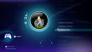 Cosmic Girl on the Just Dance 3 menu