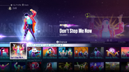 Don’t Stop Me Now on the Just Dance 2016 menu