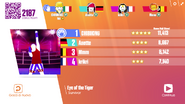 Tela de pontos do Just Dance Now (updated) score screen